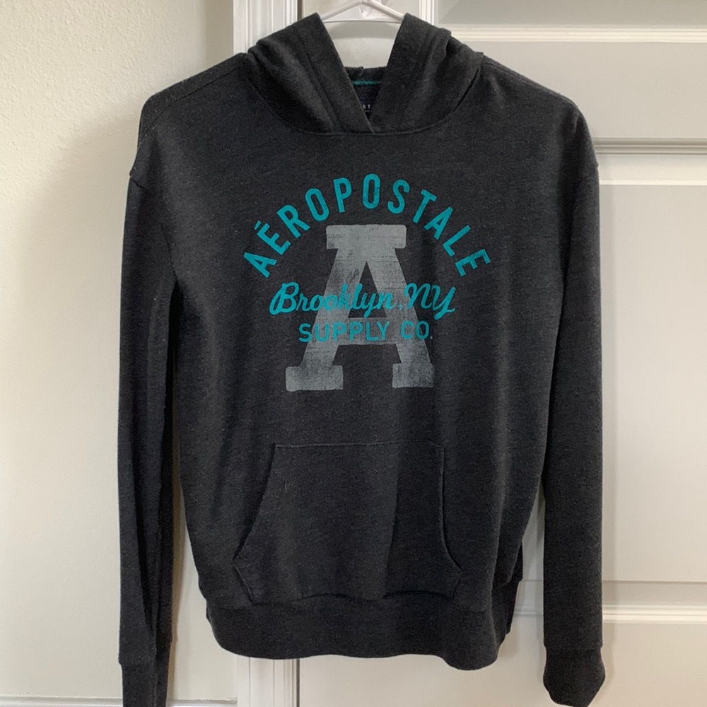 Aeropostale XS Dark Gray New York Hoodie